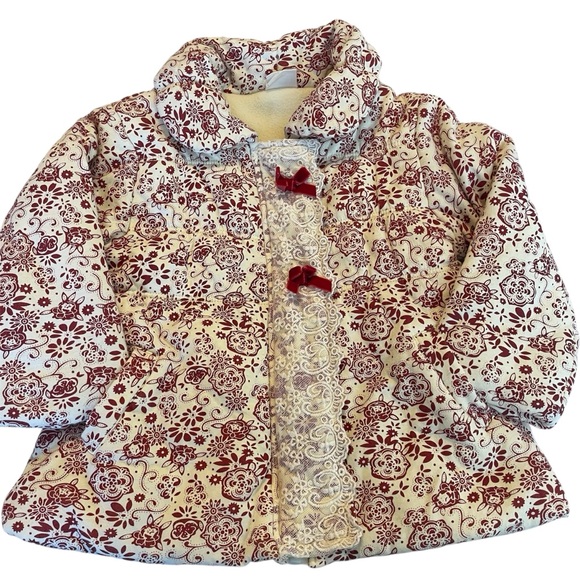 Mimi Other - Mimi quilted floral and lace fleece lined toddler jacket coat